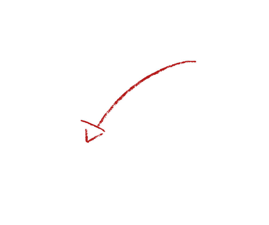A hand-drawn diagram showing the process of turning a circular disk, like a wheel, to a new point at a different angle, illustrated with a curved arrow and a red check mark, depicting rotational movement.