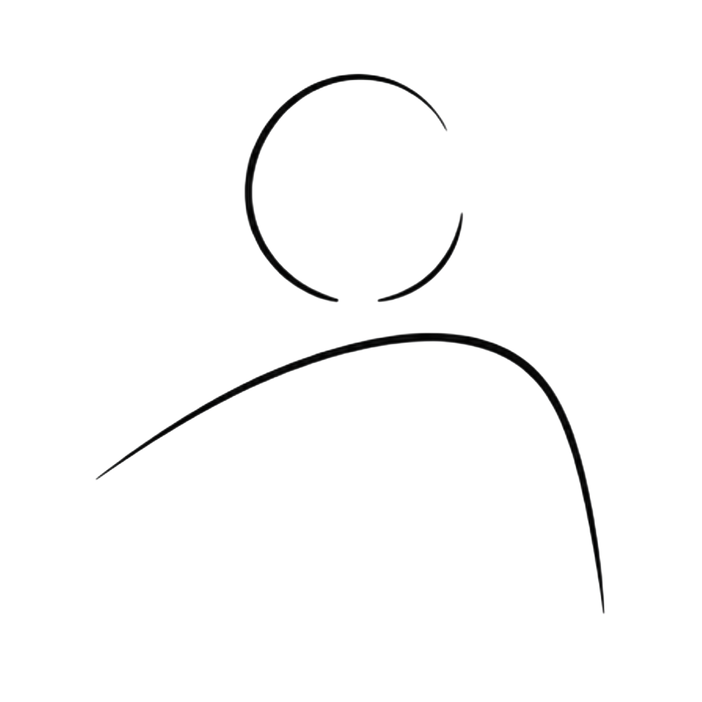 A minimalistic line drawing of a person to represent quality craftsmanship