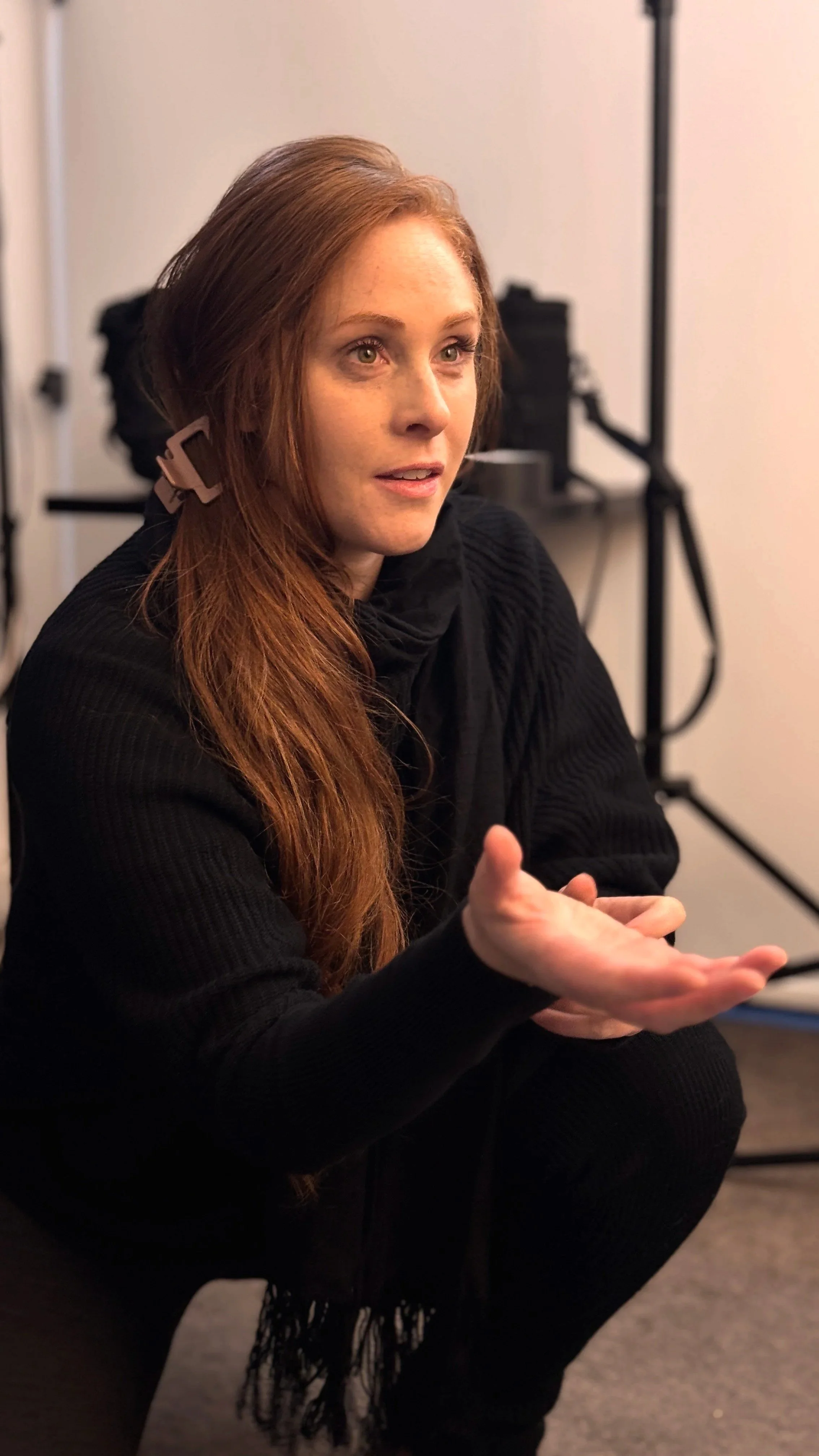Rebecca Fortuna at work as an intimacy coordinator