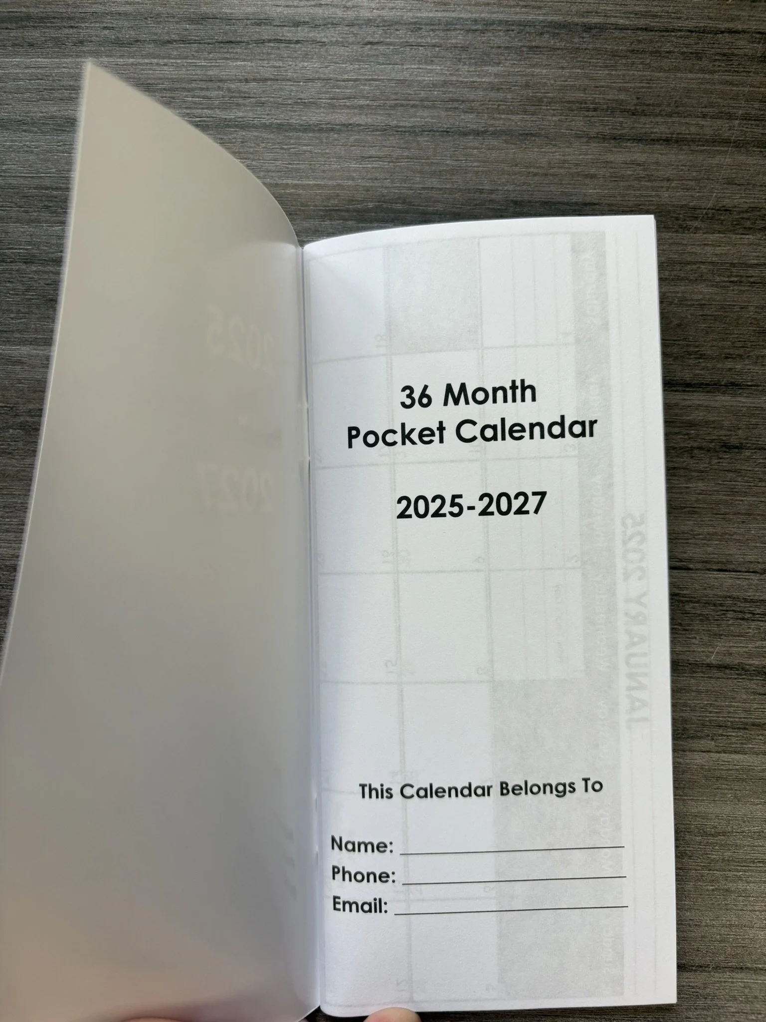 This item was included in a client's welcome package alongside pharmaceutical marketing materials. (2/3)
