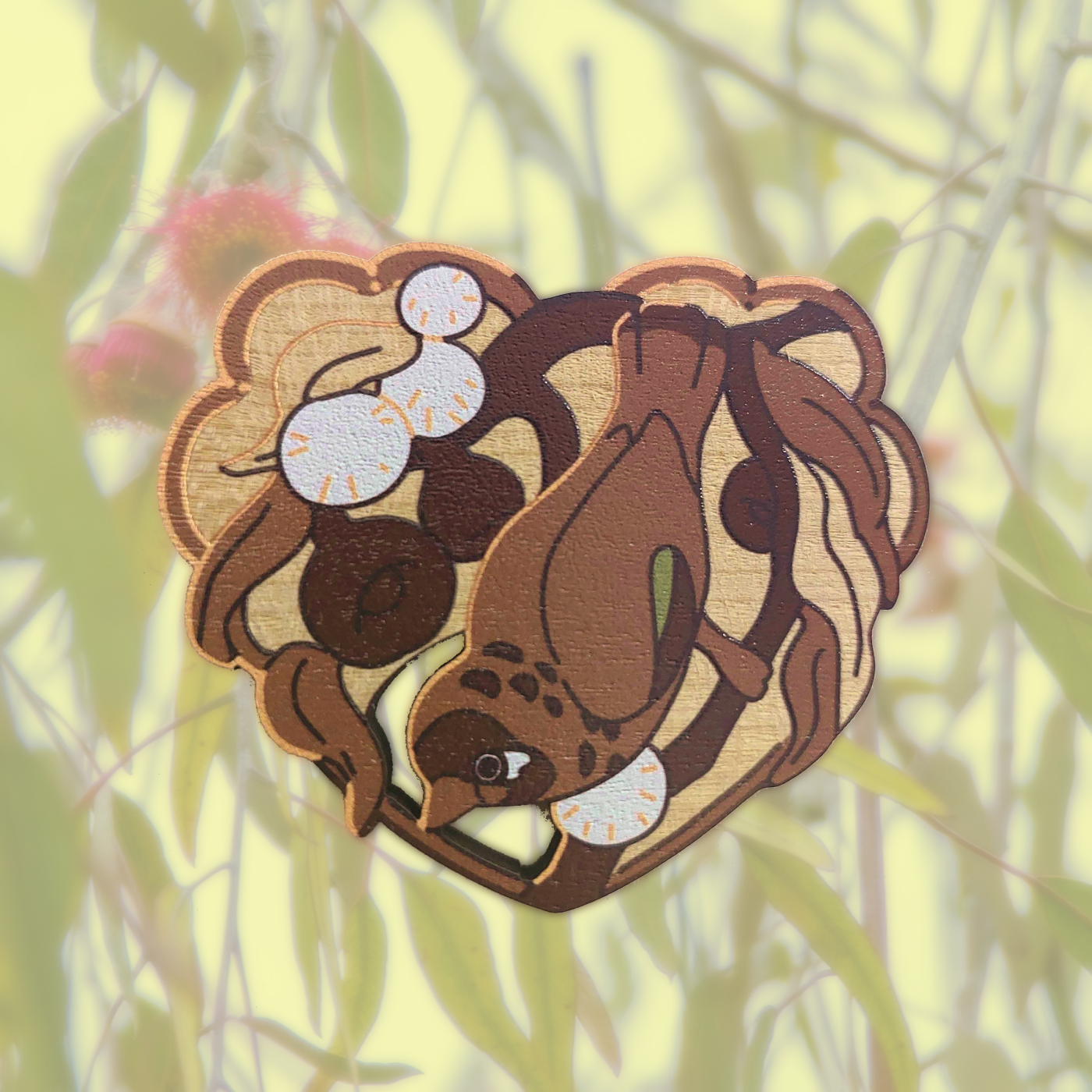 Coming Soon! Wooden Fridge Magnet - Noisy Miner