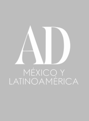 The logo of 'AD México y Latinoamérica' in white text on a gray background.