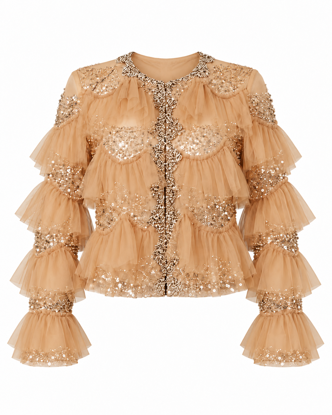 The Champagne Ruffle Jacket