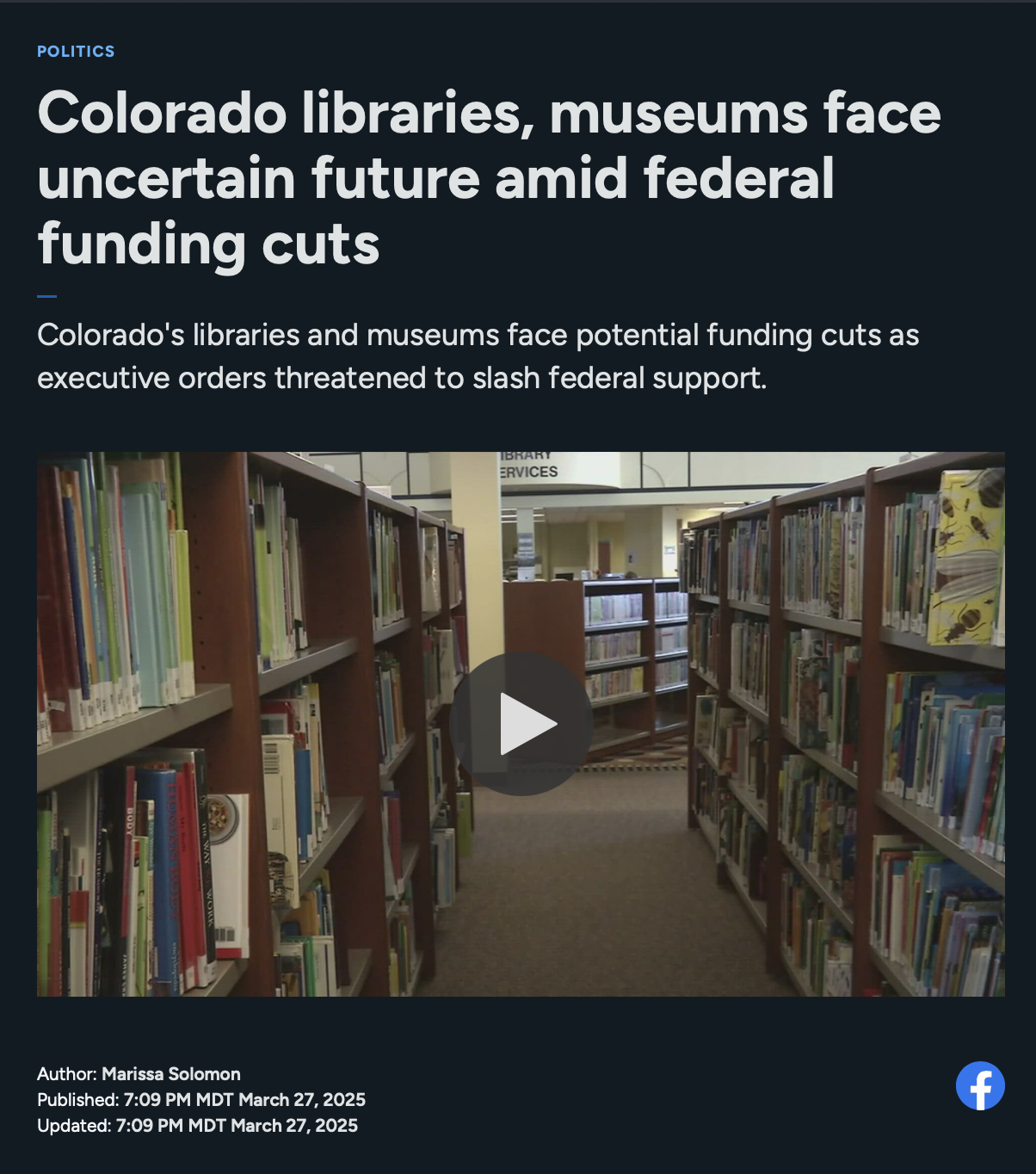 Tucked in among a flurry of EO's were cuts to the Institute for Museum and Library Services (IMLS). What people don't realize that in small and rural areas, libraries provide more than just books. They offer essential services to communities.