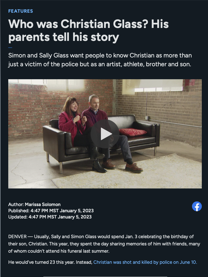 A look at the son behind the devastating headlines. Who was Christian Glass? As told by those who miss him.