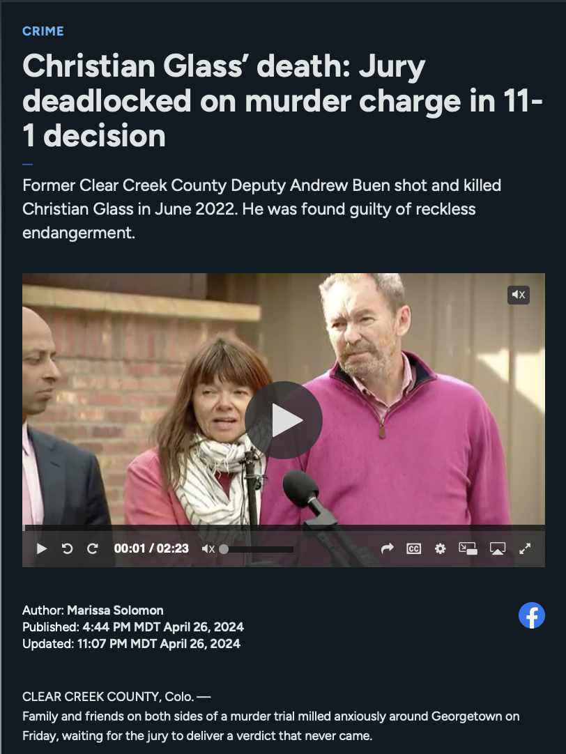Amidst held breath in Clear Creek County, awaiting a decision in a monumental Colorado murder trial, a verdict never comes.