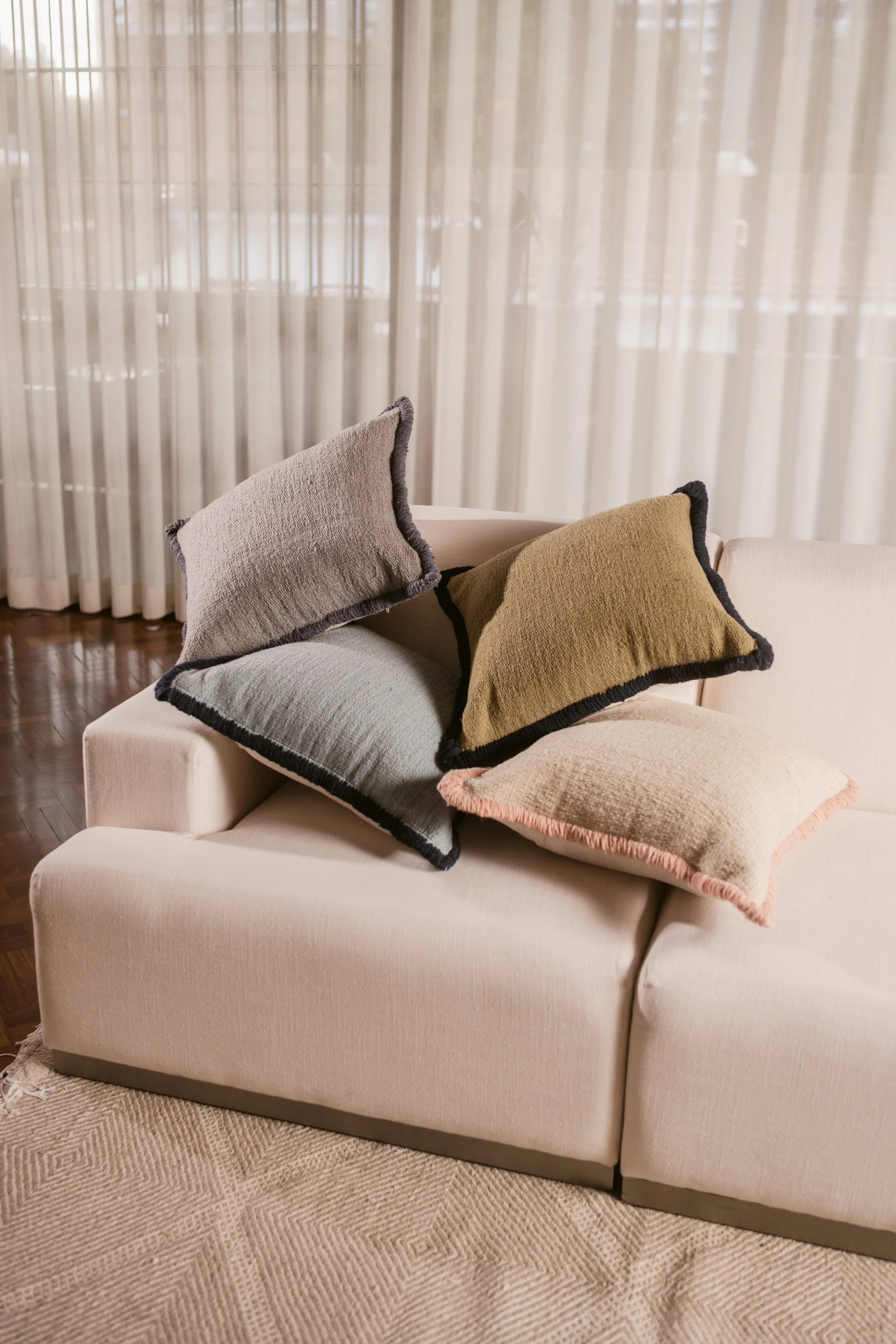 The Woven Artisan Pillow - Light