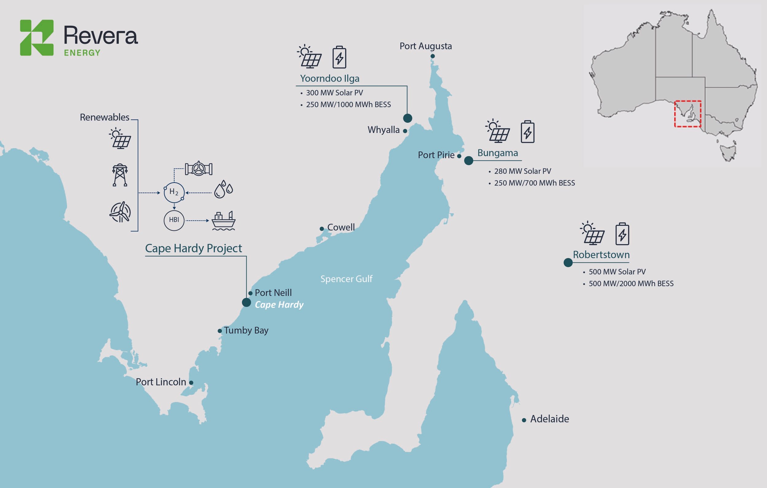 Revera Energy South Australia Project Map