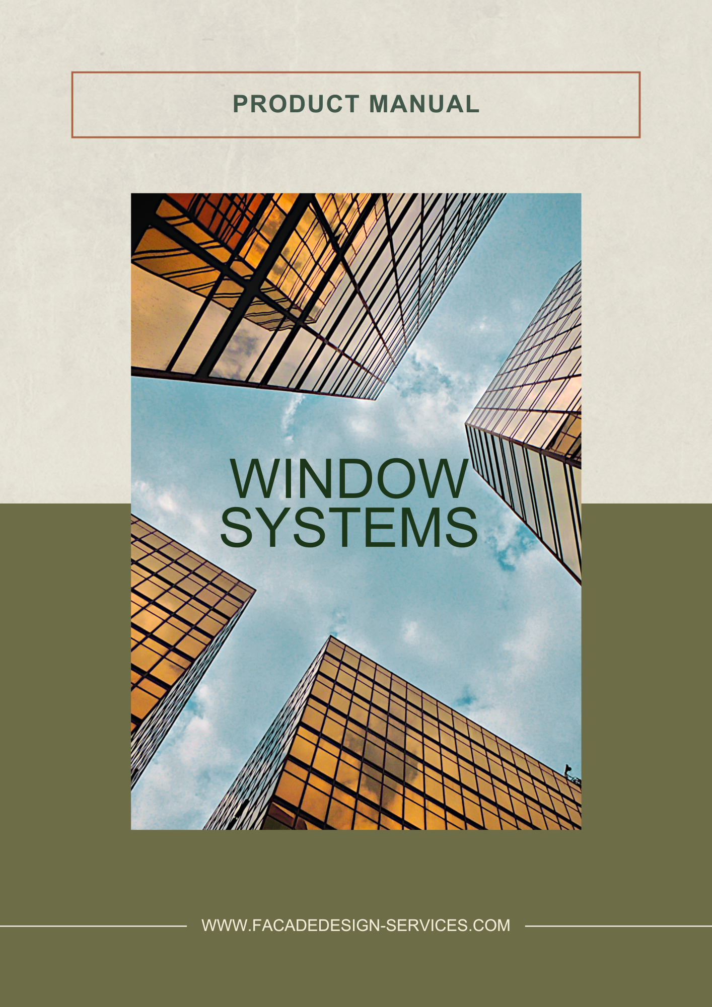 Example window systems product manual created by Façade Design Services