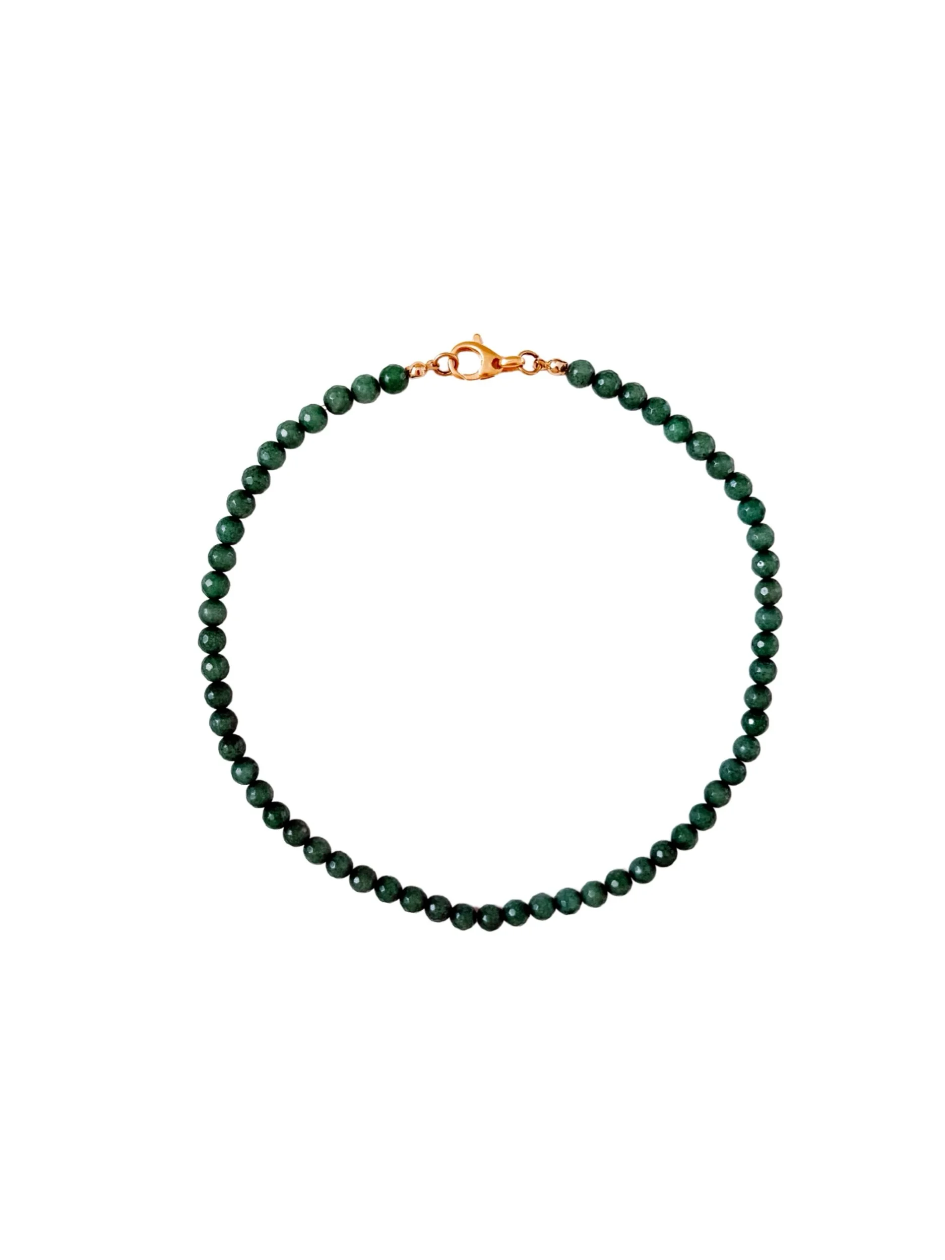 Juniper Necklace, dark green beaded necklace