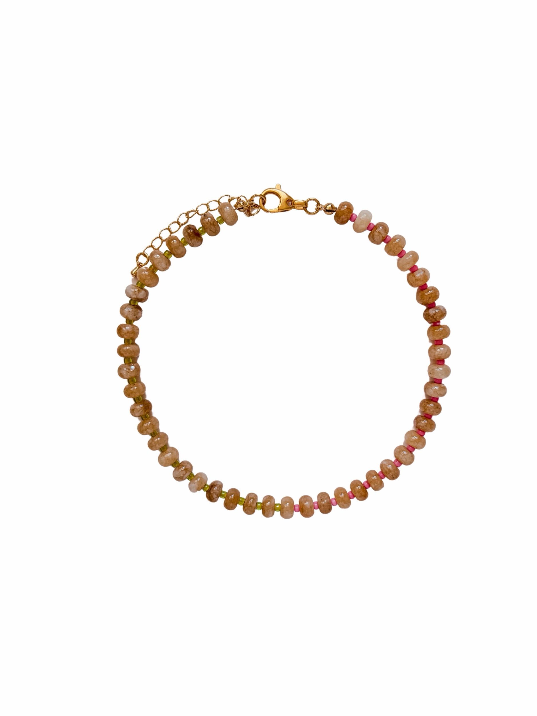 Golden Hour Tan Beaded Necklace