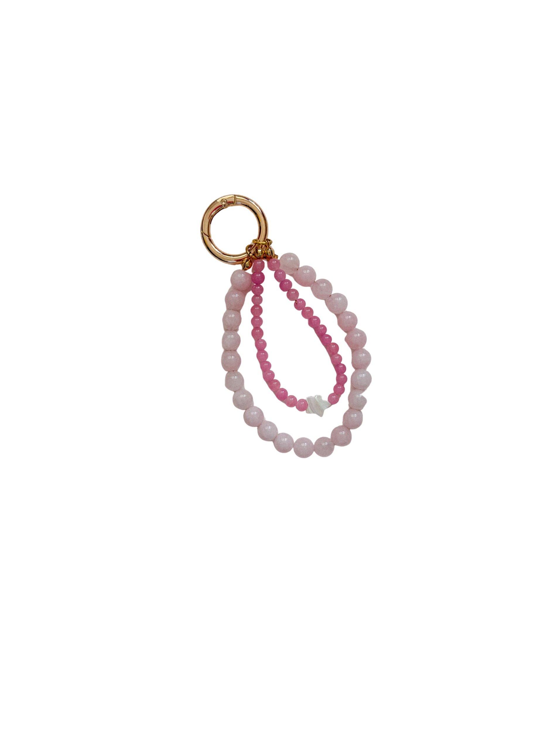 Wildflower Pink Beaded Bag Charm