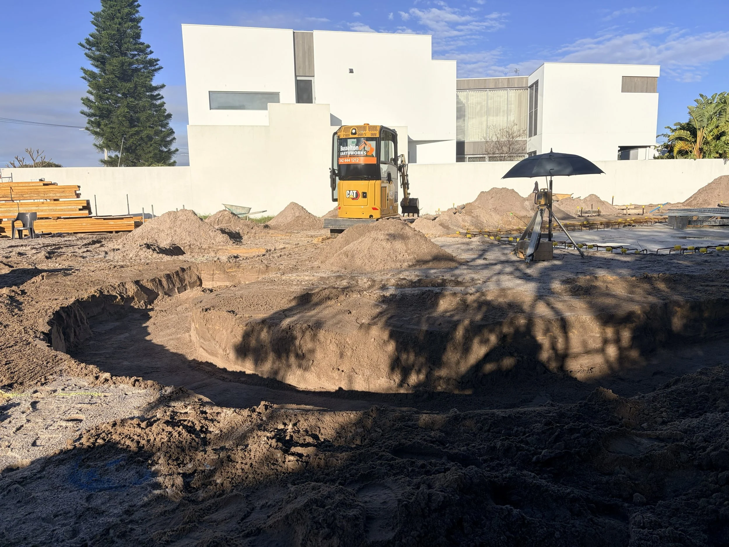 House footings in Dunsborough WA