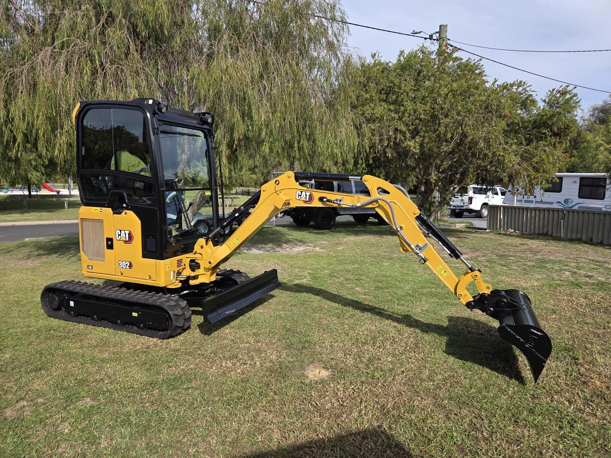 CAT 302 mini excavator for earthmoving and excavation services in Busselton, Western Australia.