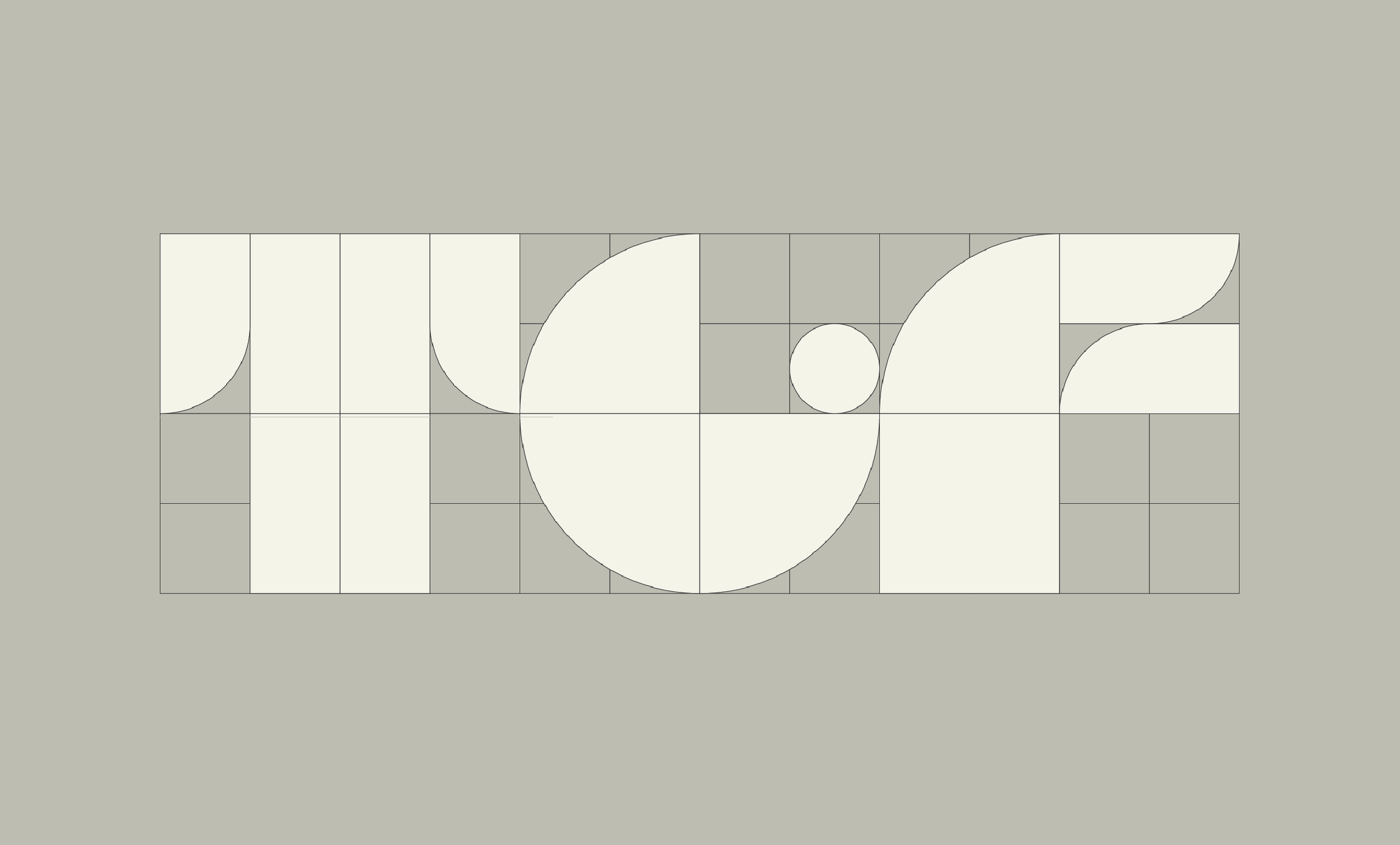 A digital clock displaying the word 'Hello' in a stylized, geometric font on a gray background.