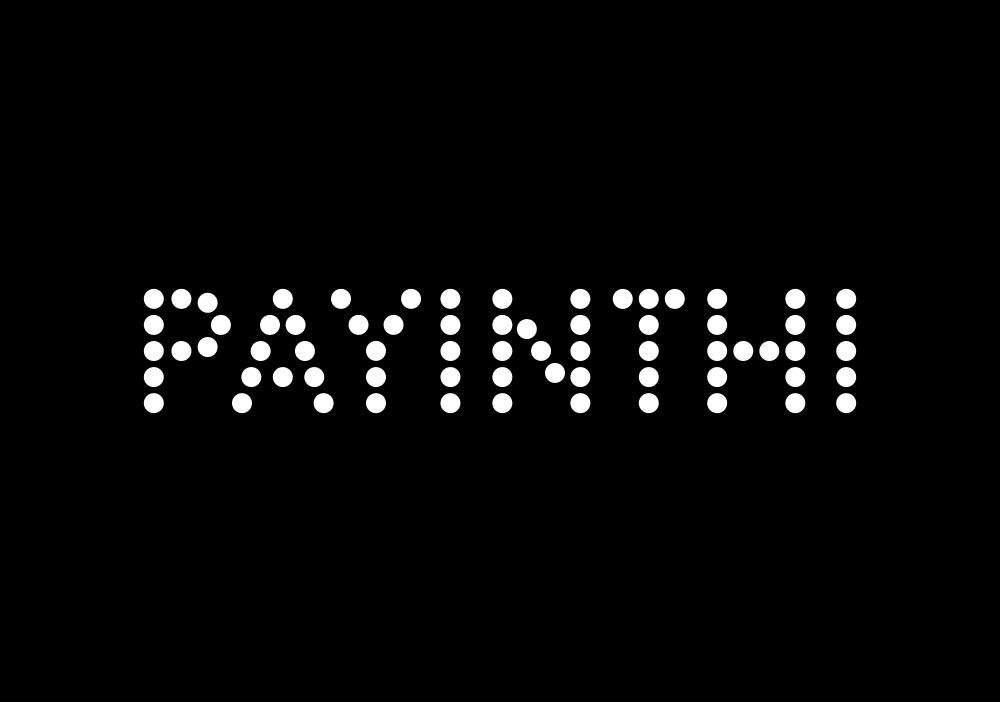 Diwali greeting with the word 'Diwali' spelled out in white dots on a black background.