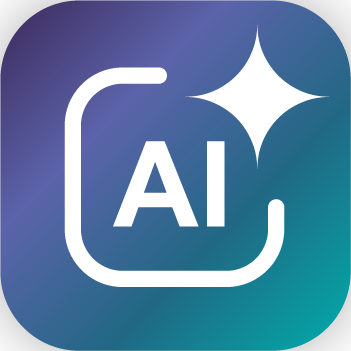 Icon of a stylized AI inside a rounded square with a star symbol indicating artificial intelligence or a tech application.