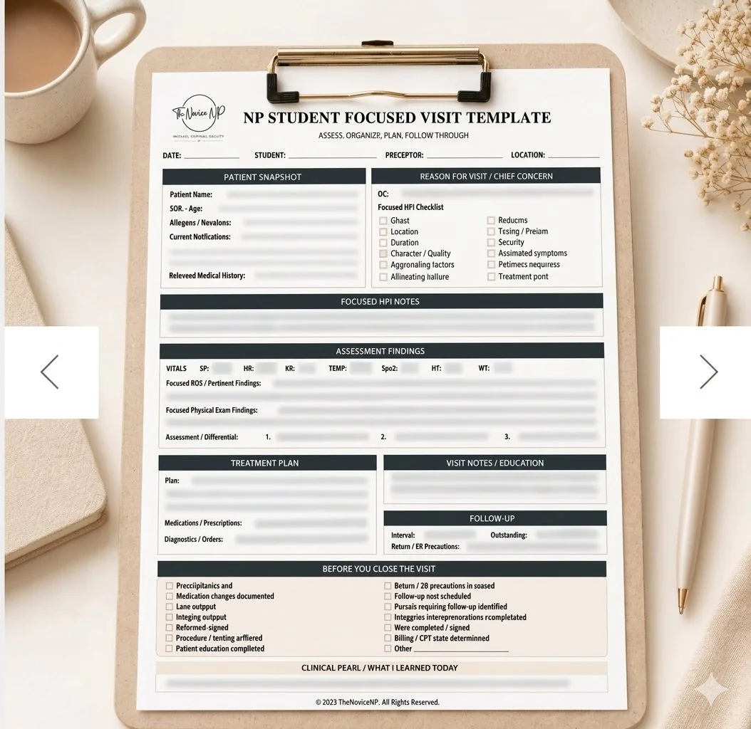 NP Student | Focused Visit Template (PDF)