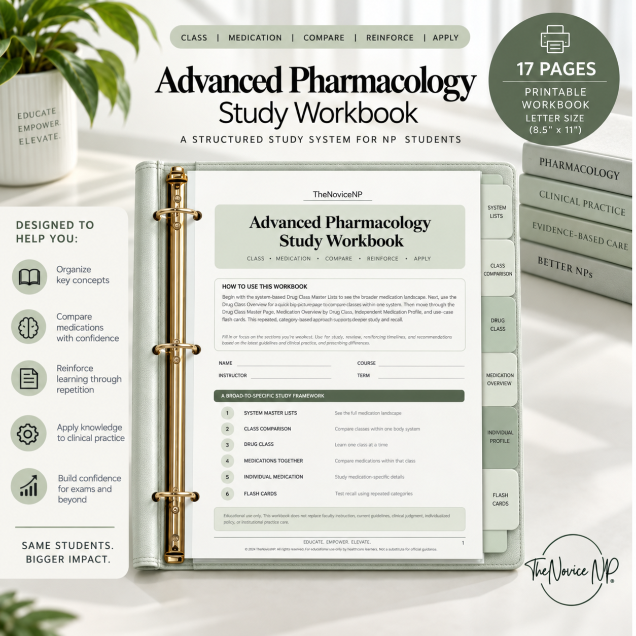 Advanced Pharmacology | Printable Workbook