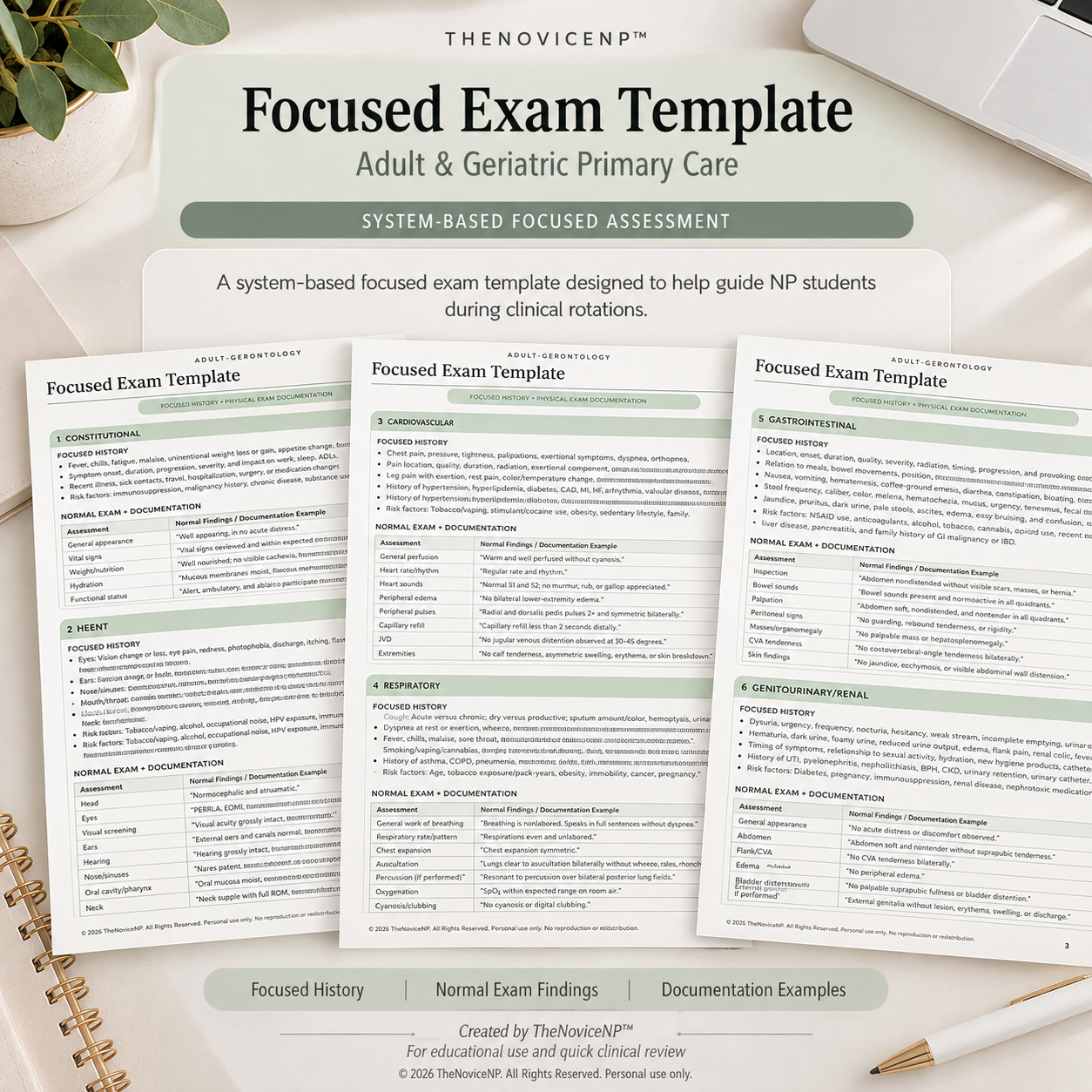 Focused Exam & Documentation Guide
