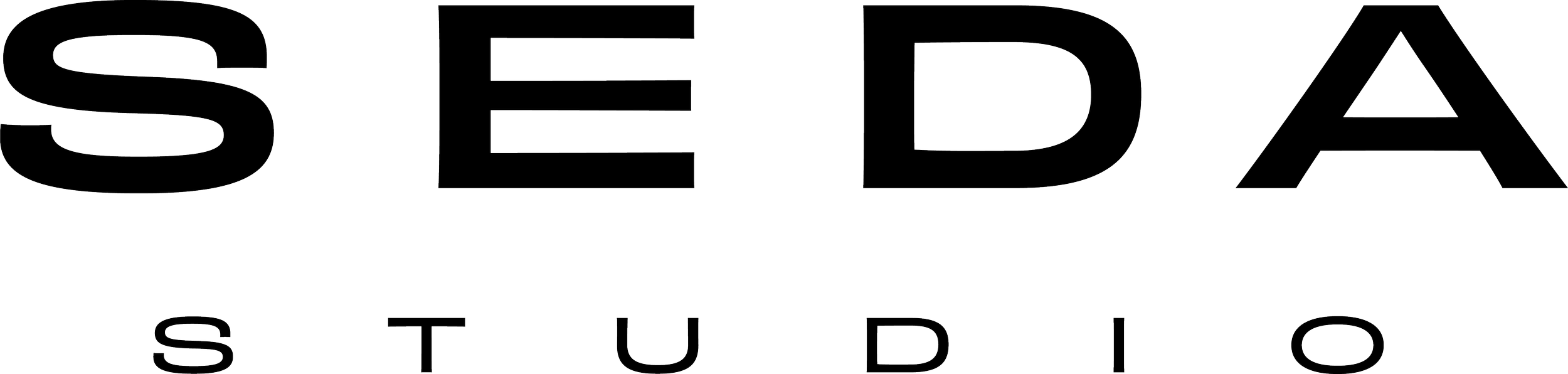 The logo of SEDA Studio, with the text 'SEDA' in large outlined letters above the smaller word 'STUDIO'.