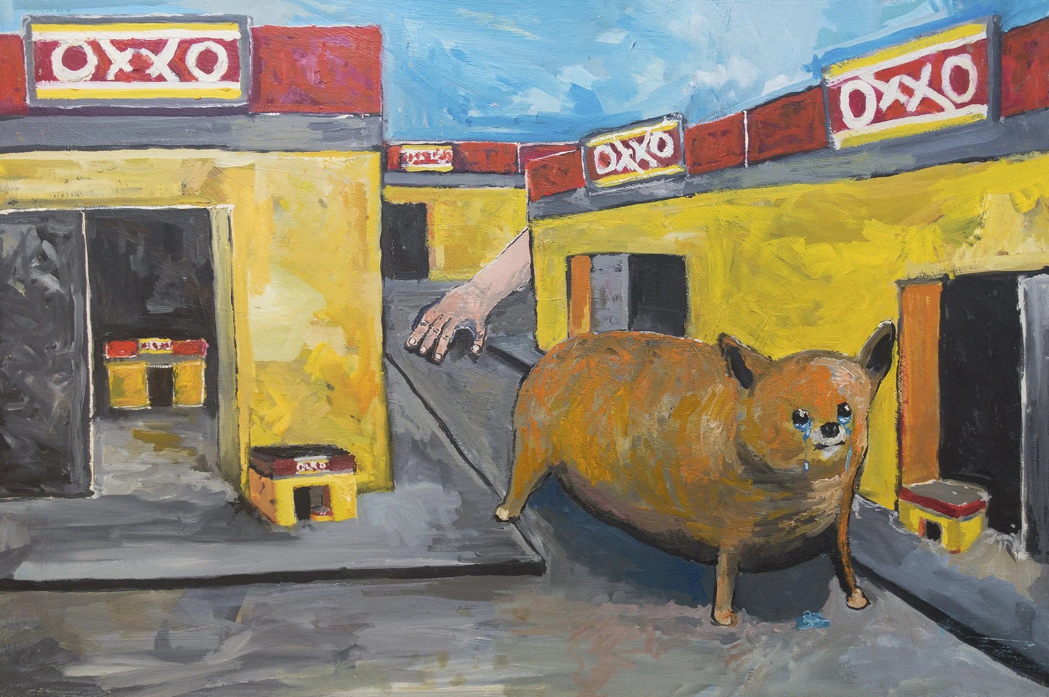 Print Perro chihuahua acorralado en el mundo metaoxxo