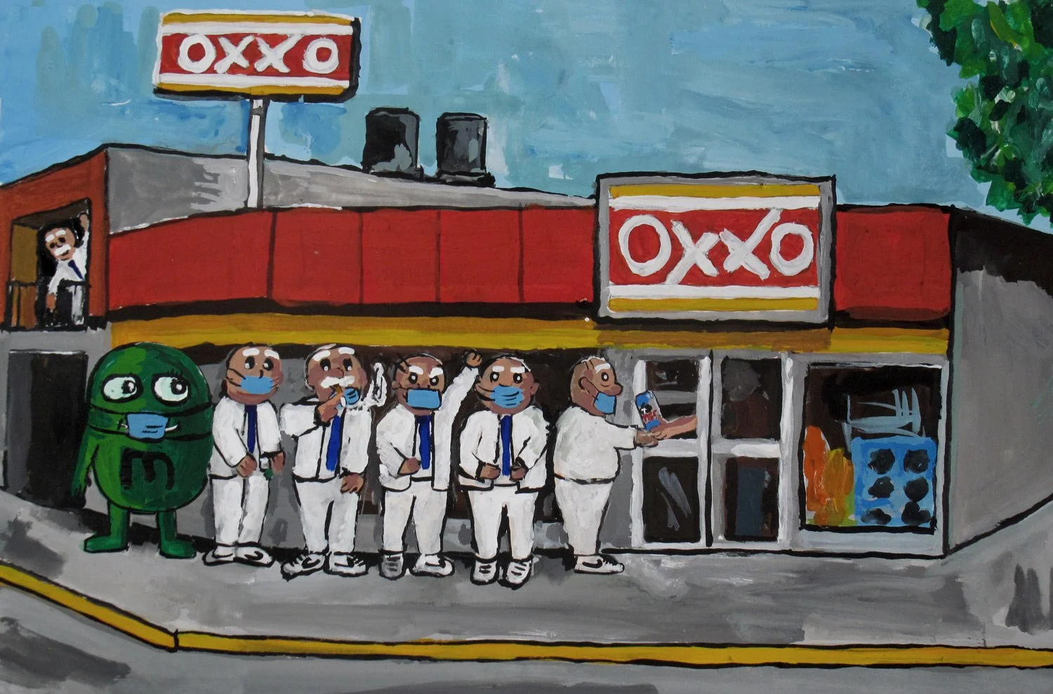 Print En la fila para la ultima chela