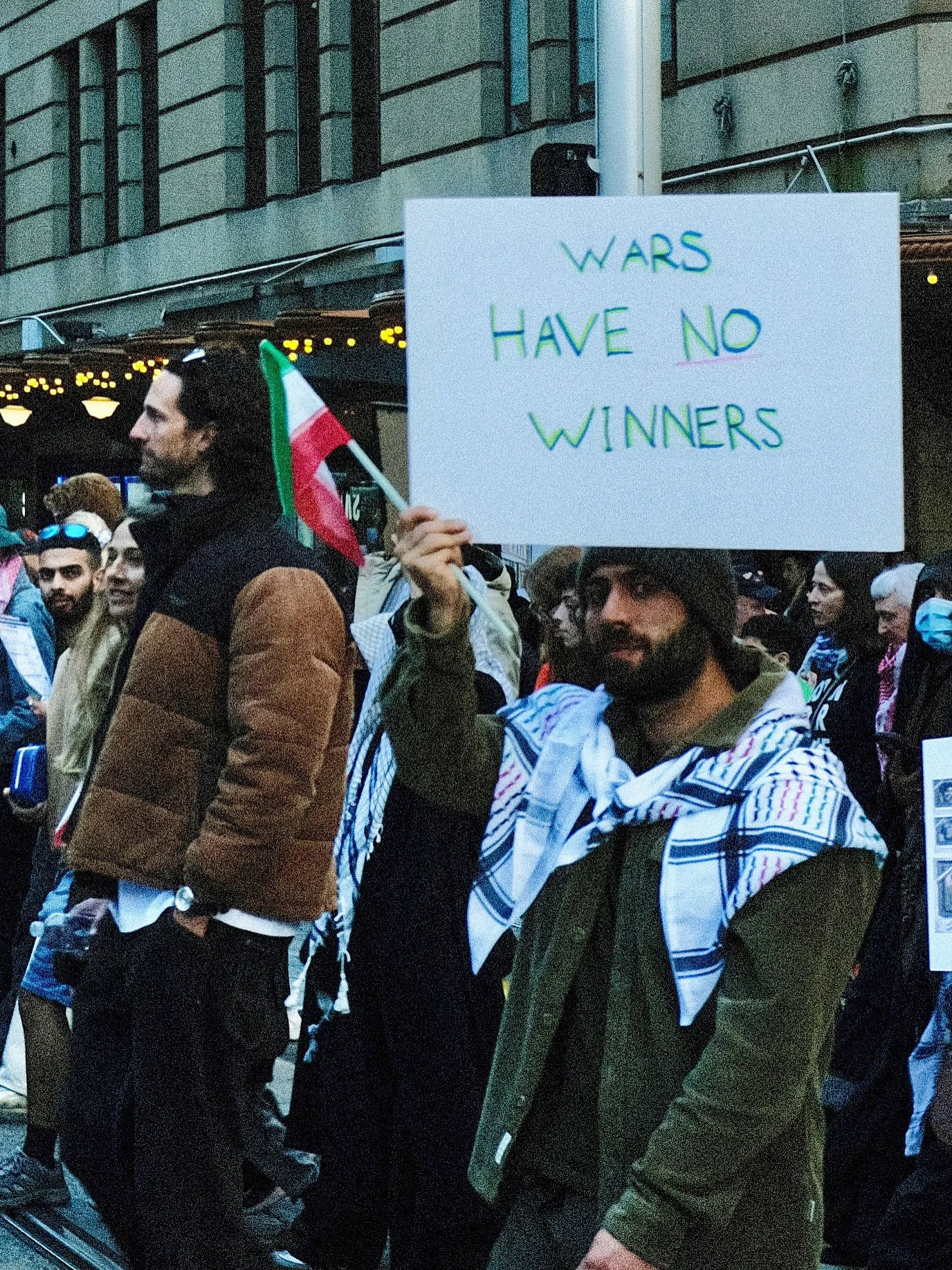War has no winners, Palestinian Protest in Sydney. 