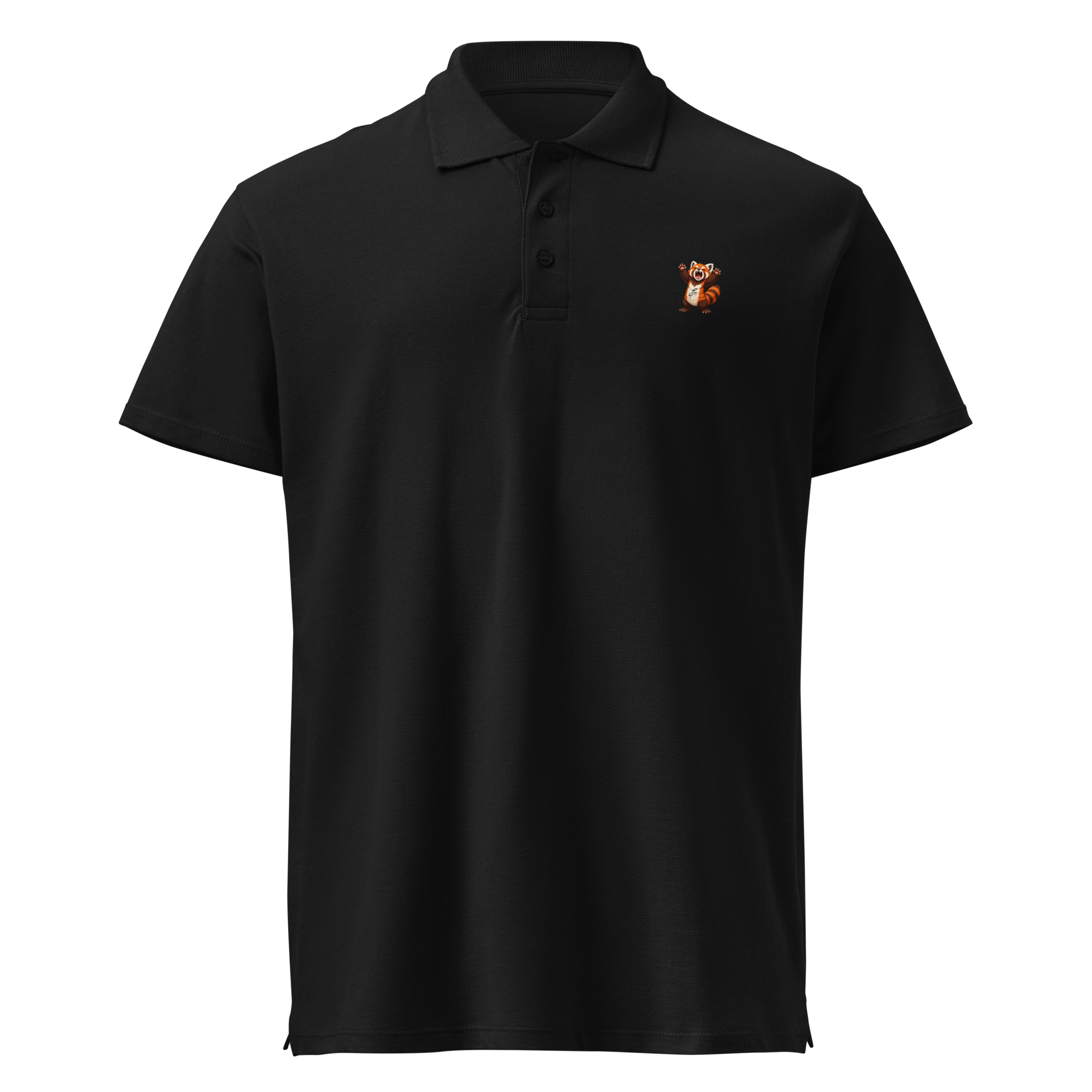 Monogram Black Piqué Polo