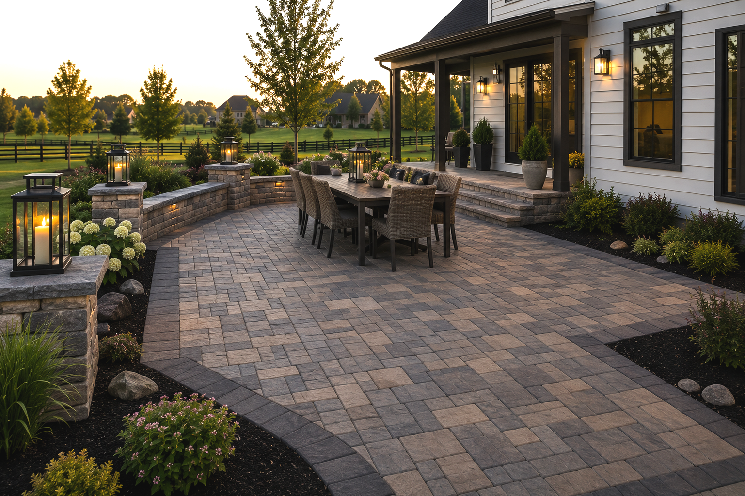 paver patio installation and landscaping services in Fort Wayne, IN