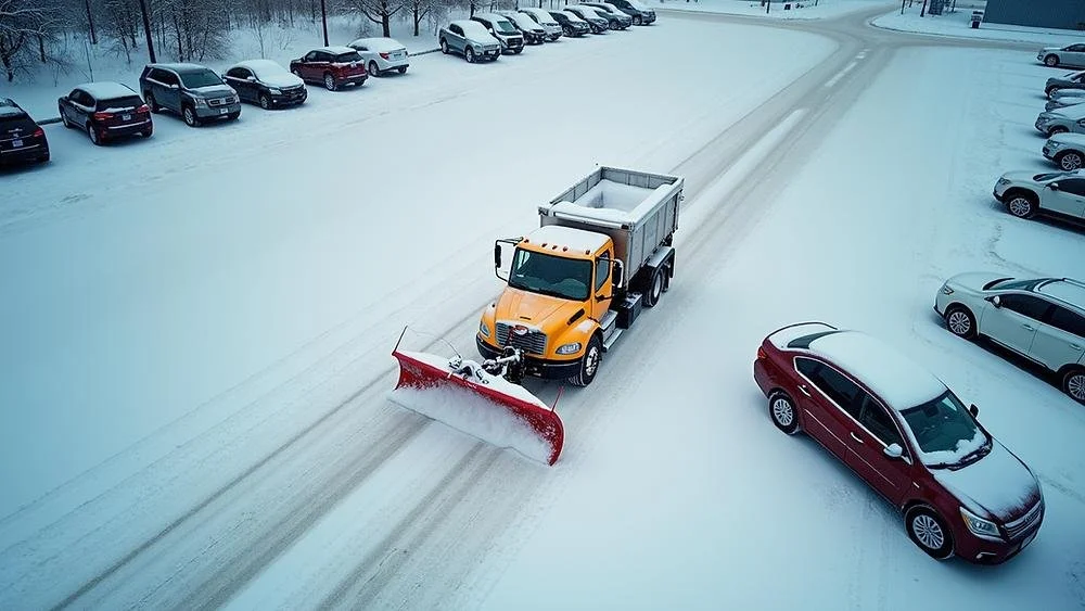 Commercial parking lot snow removal and de-salting services in Fort Wayne, IN