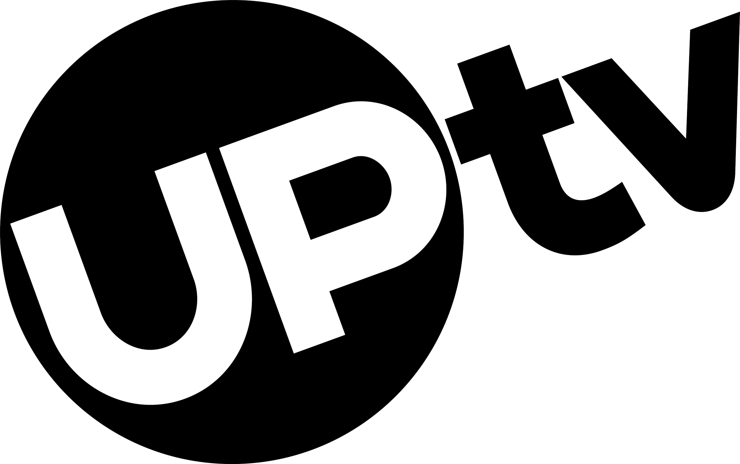 Black and white logo with the letters U and P in a circle and the partial outline of the word 'NEWS' in the background.