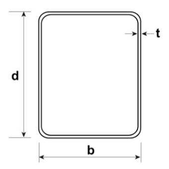 Rectangular hollow section RHS steel profiles notched and slotted for heavy structural industrial frames.