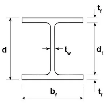 Heavy structural steel universal columns (UC) processed with laser-cut bolt tracks.