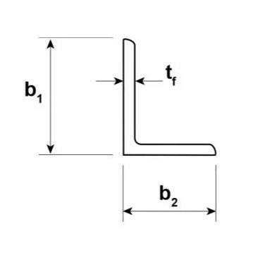 Unequal angle and equal angle steel iron sections notched for building frames.