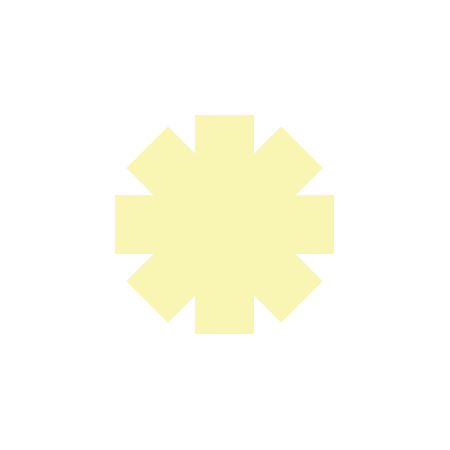 A fun pale yellow asterisk as a symbol for Acai Lads
