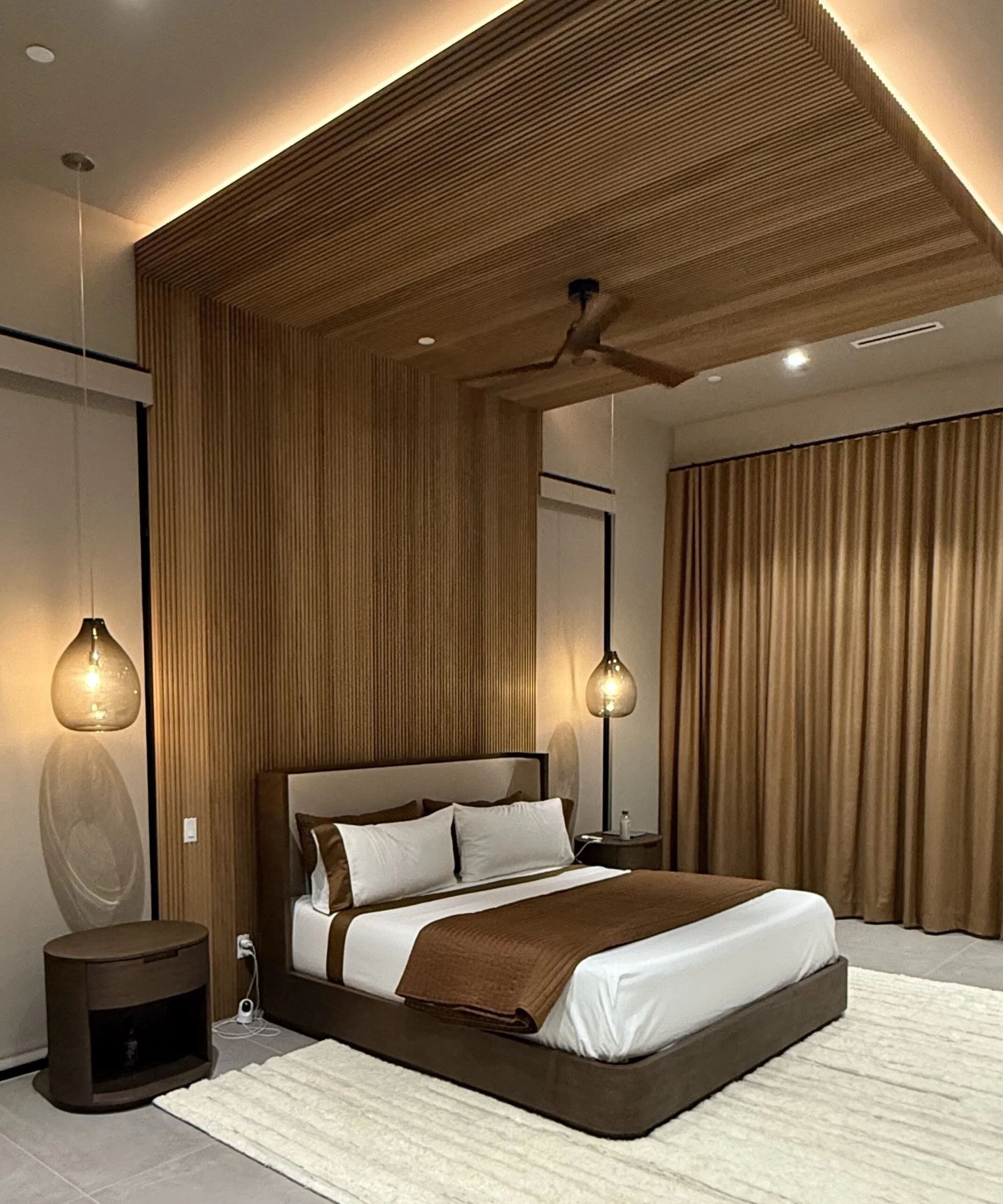 expertly installed wood slats