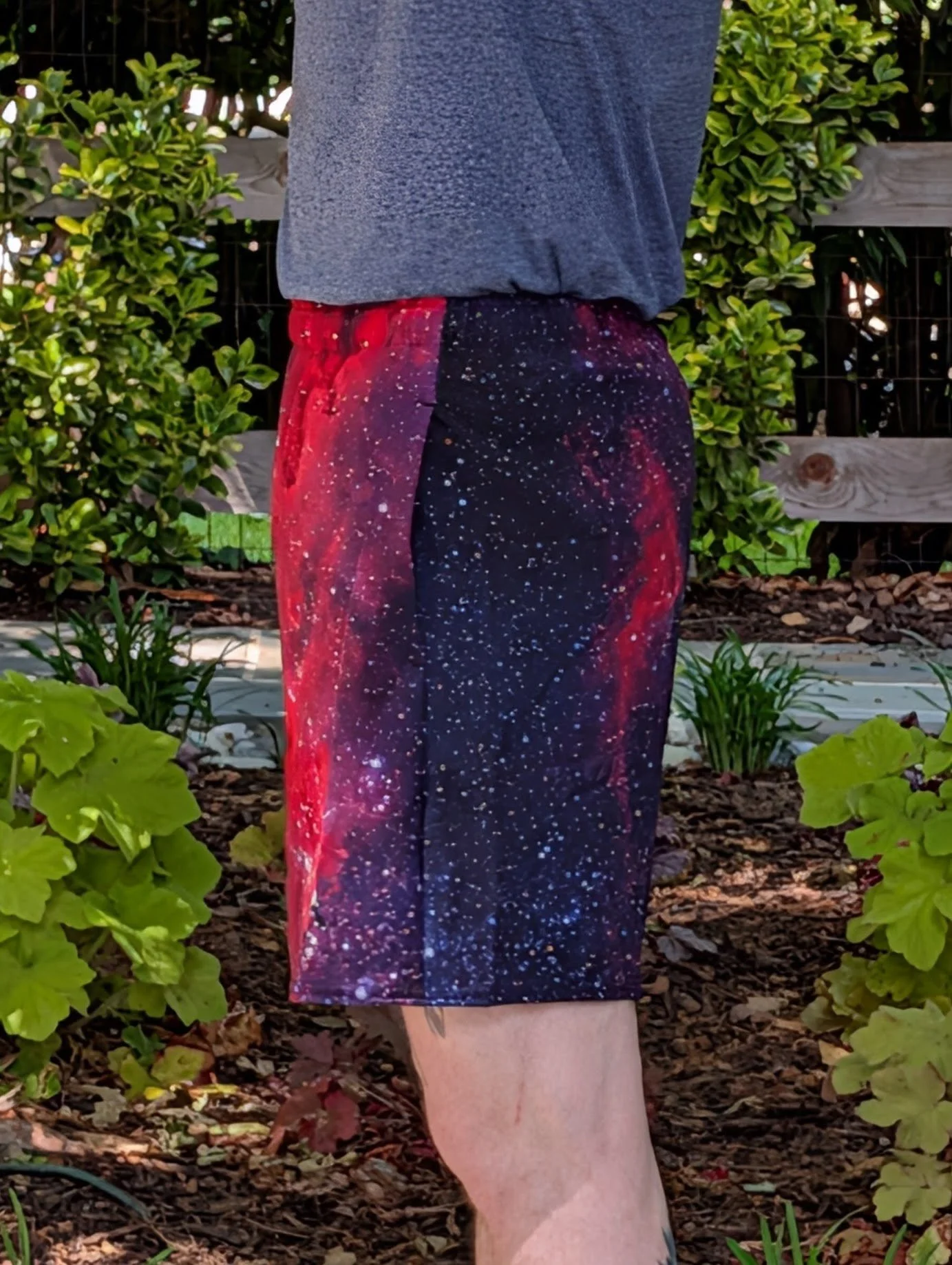 Heart Nebula printed on unisex 6 inch inseam athletic shorts — High Space Man