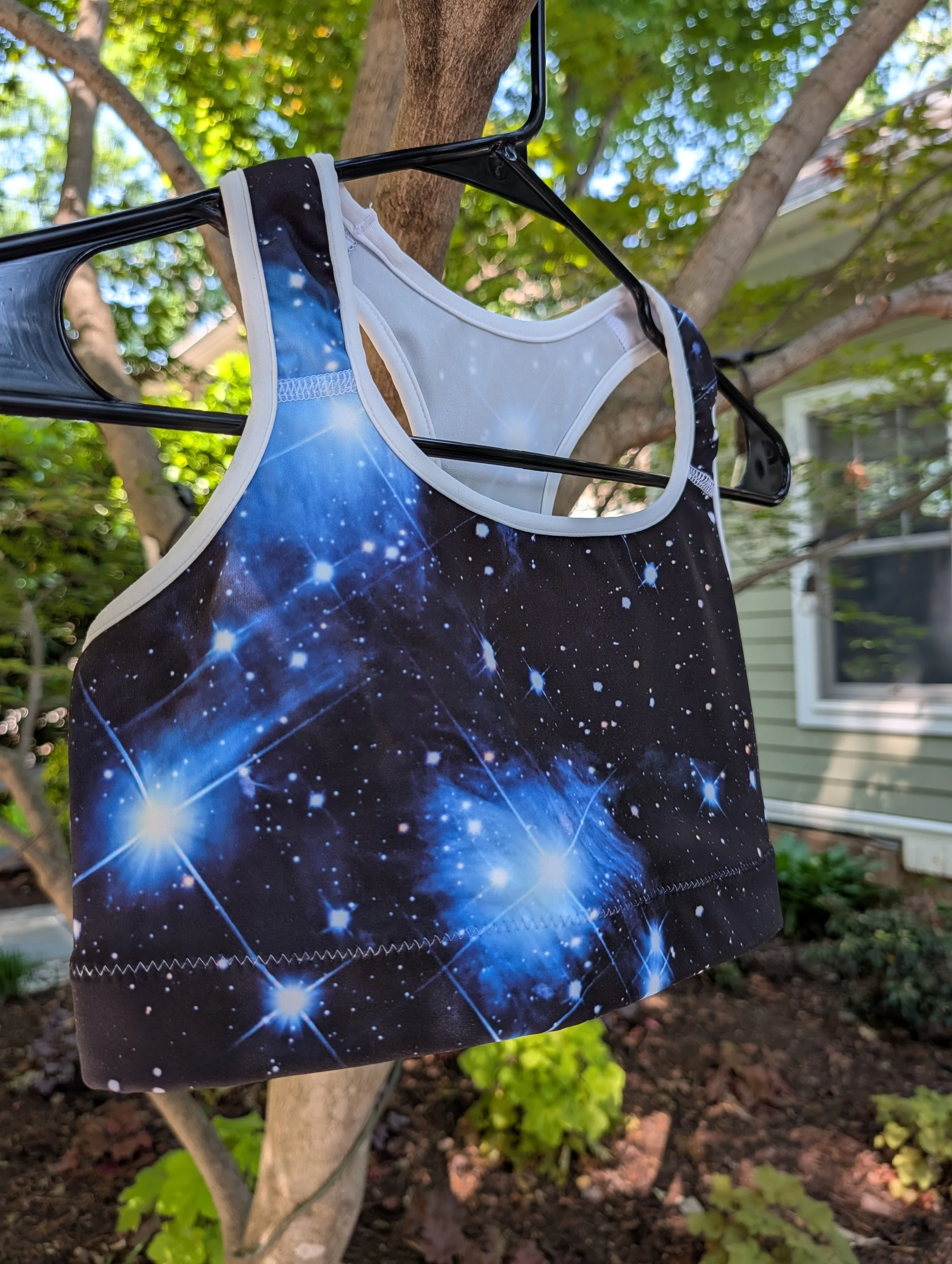 Pleiades star cluster printed on sports bra — High Space Man