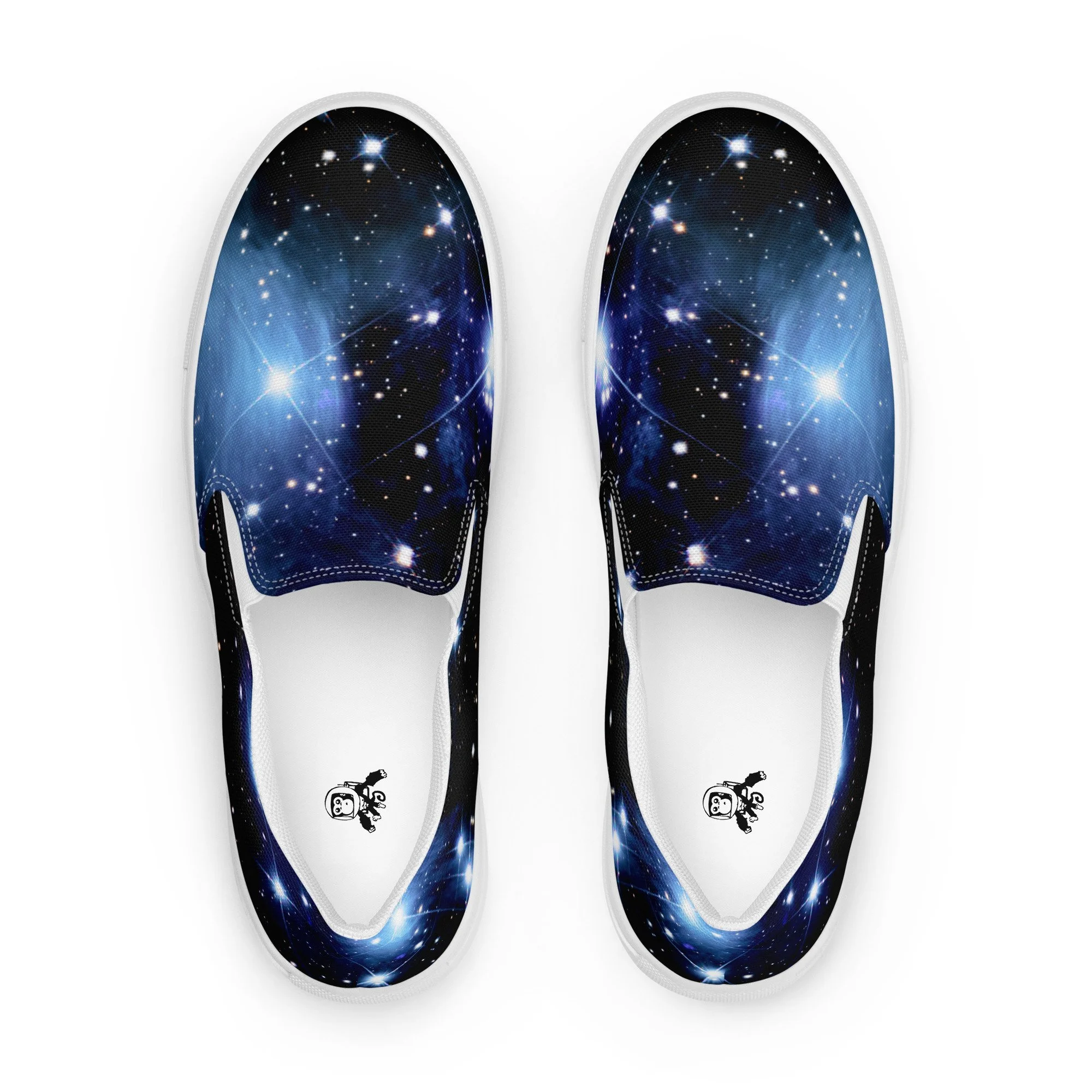 Pleiades star cluster printed on men's slip-on canvas shoes — High Space Man
