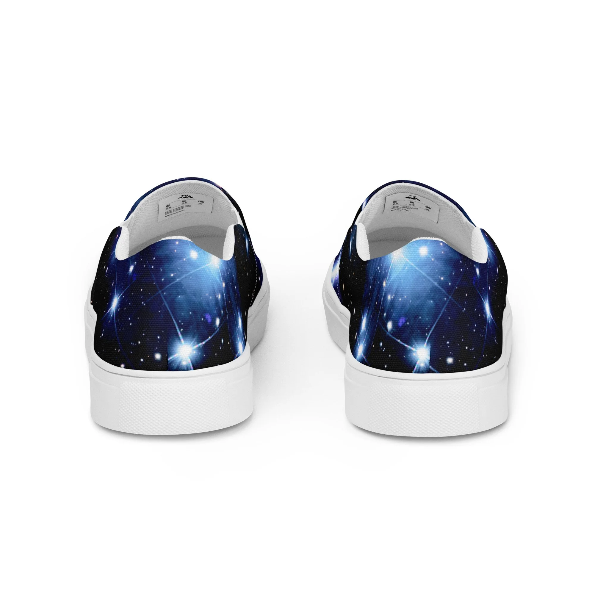 Pleiades star cluster printed on men's slip-on canvas shoes — High Space Man