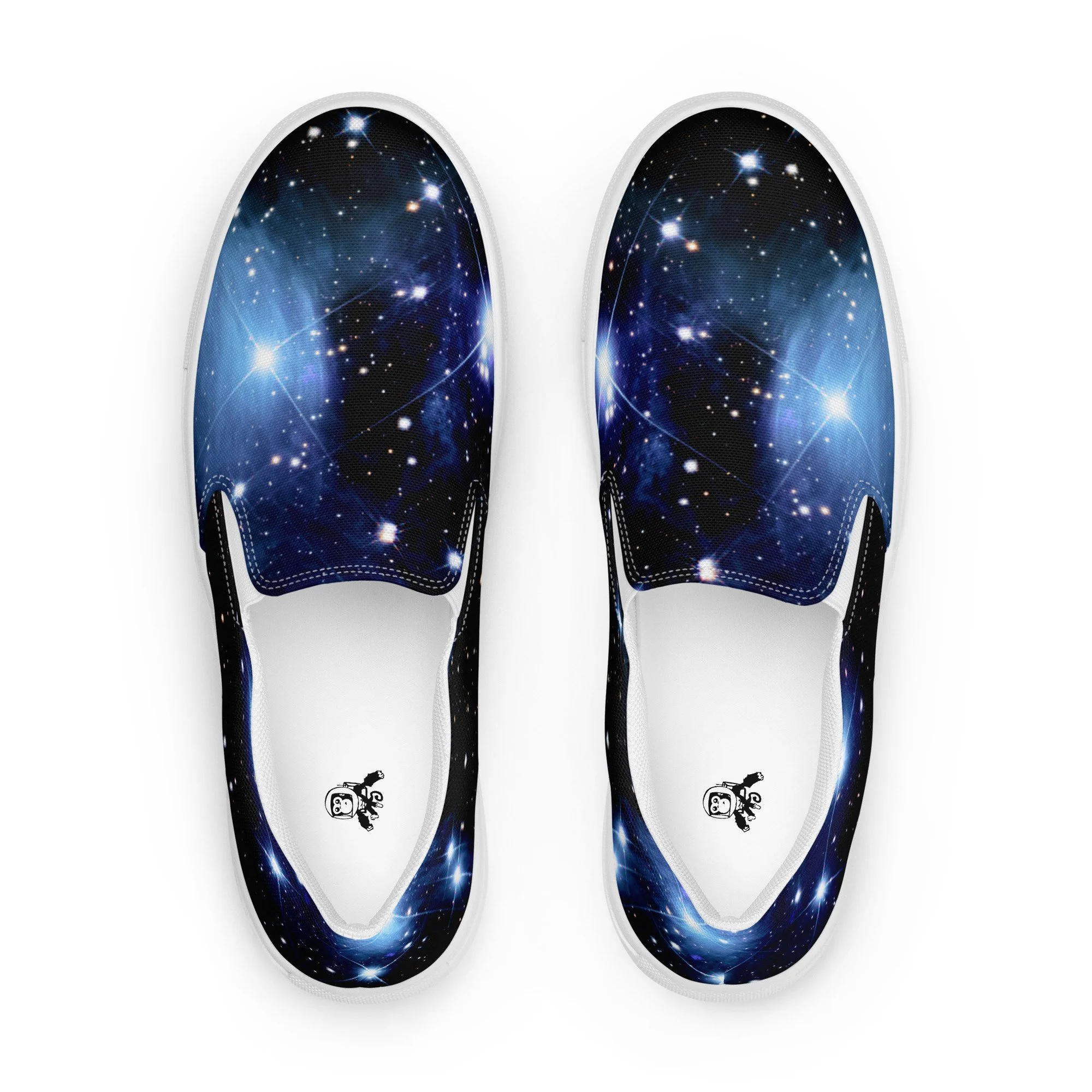 Pleiades star cluster printed on women's slip-on canvas shoes — High Space Man