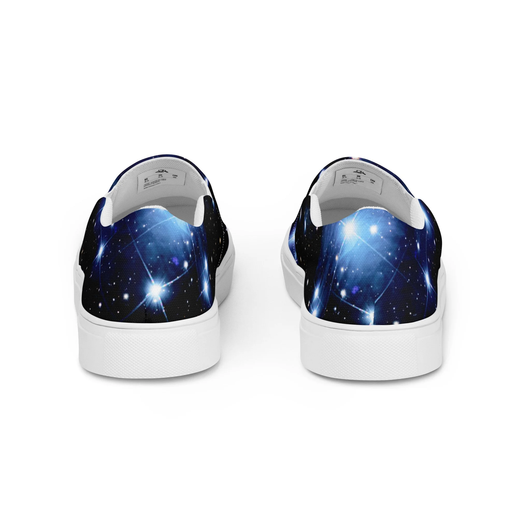 Pleiades star cluster printed on women's slip-on canvas shoes — High Space Man