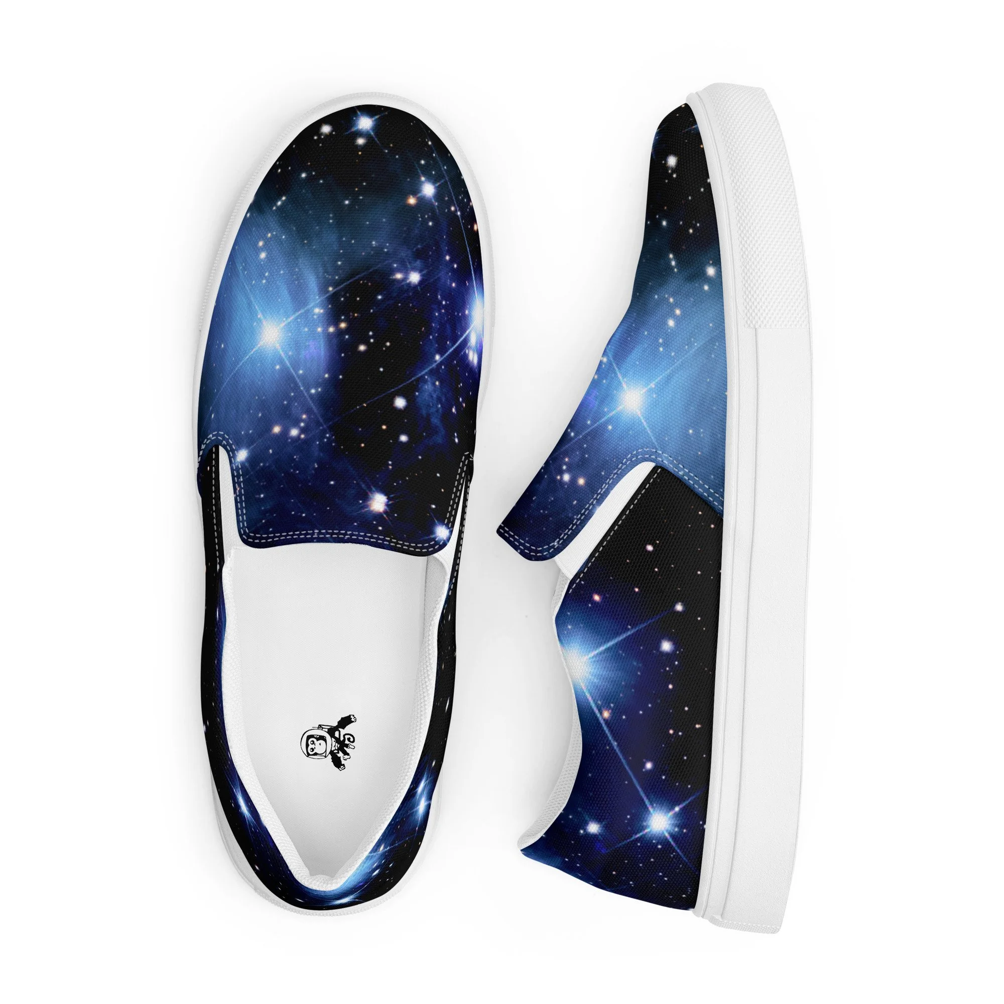 Pleiades star cluster printed on women's slip-on canvas shoes — High Space Man