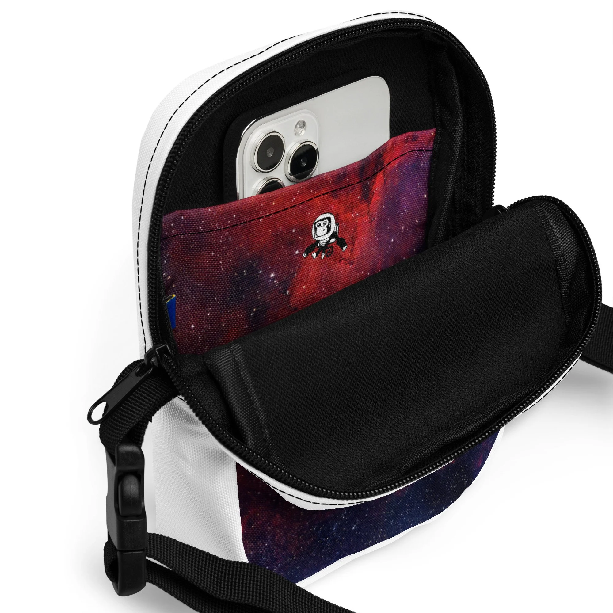 Heart Nebula printed on utility crossbody bag — High Space Man