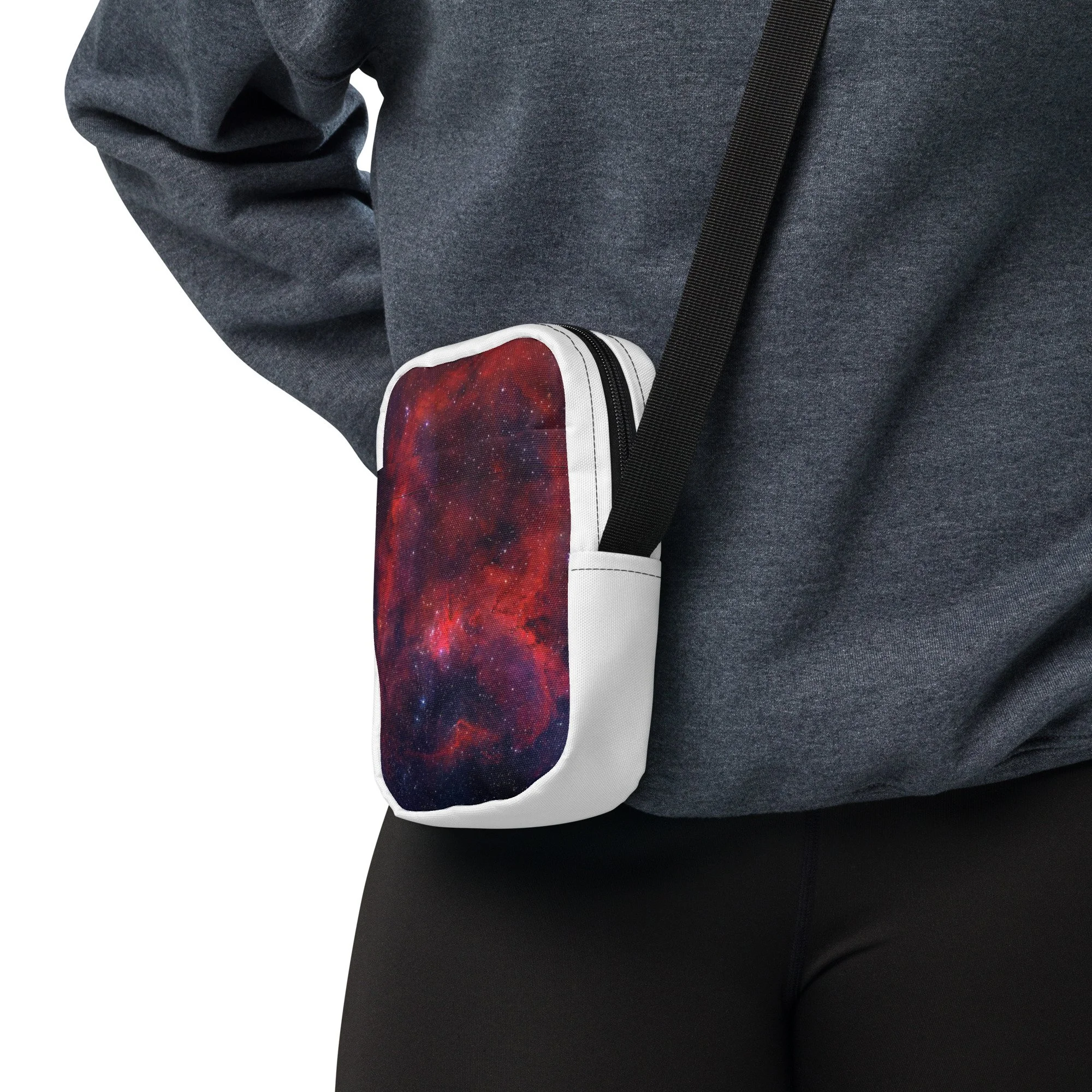 Heart Nebula printed on utility crossbody bag — High Space Man