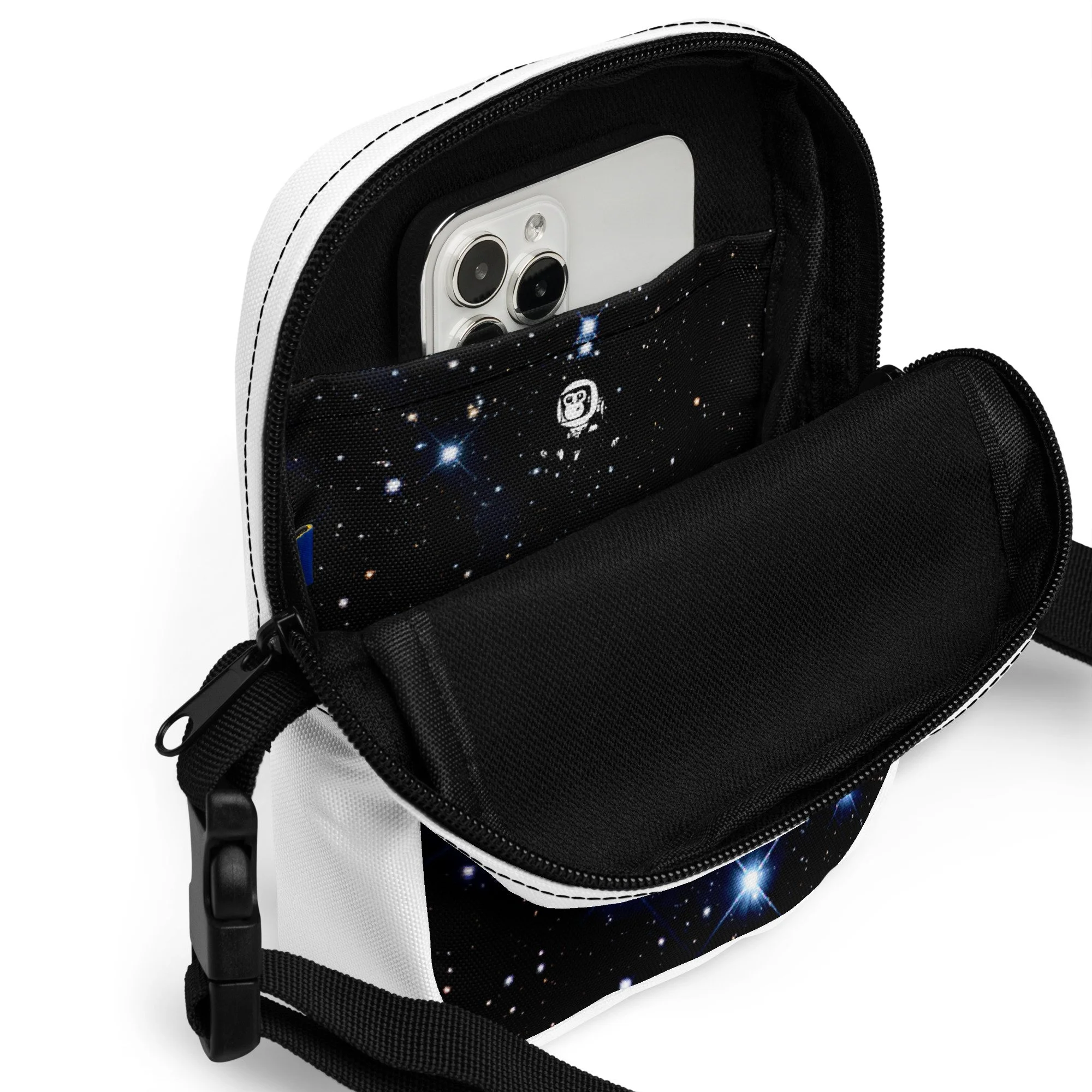 Pleiades star cluster printed on utility crossbody bag — High Space Man