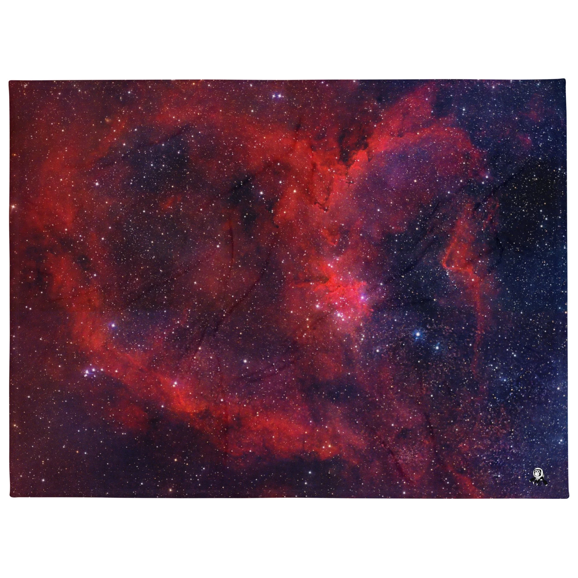 Heart Nebula printed on premium plush blanket — High Space Man