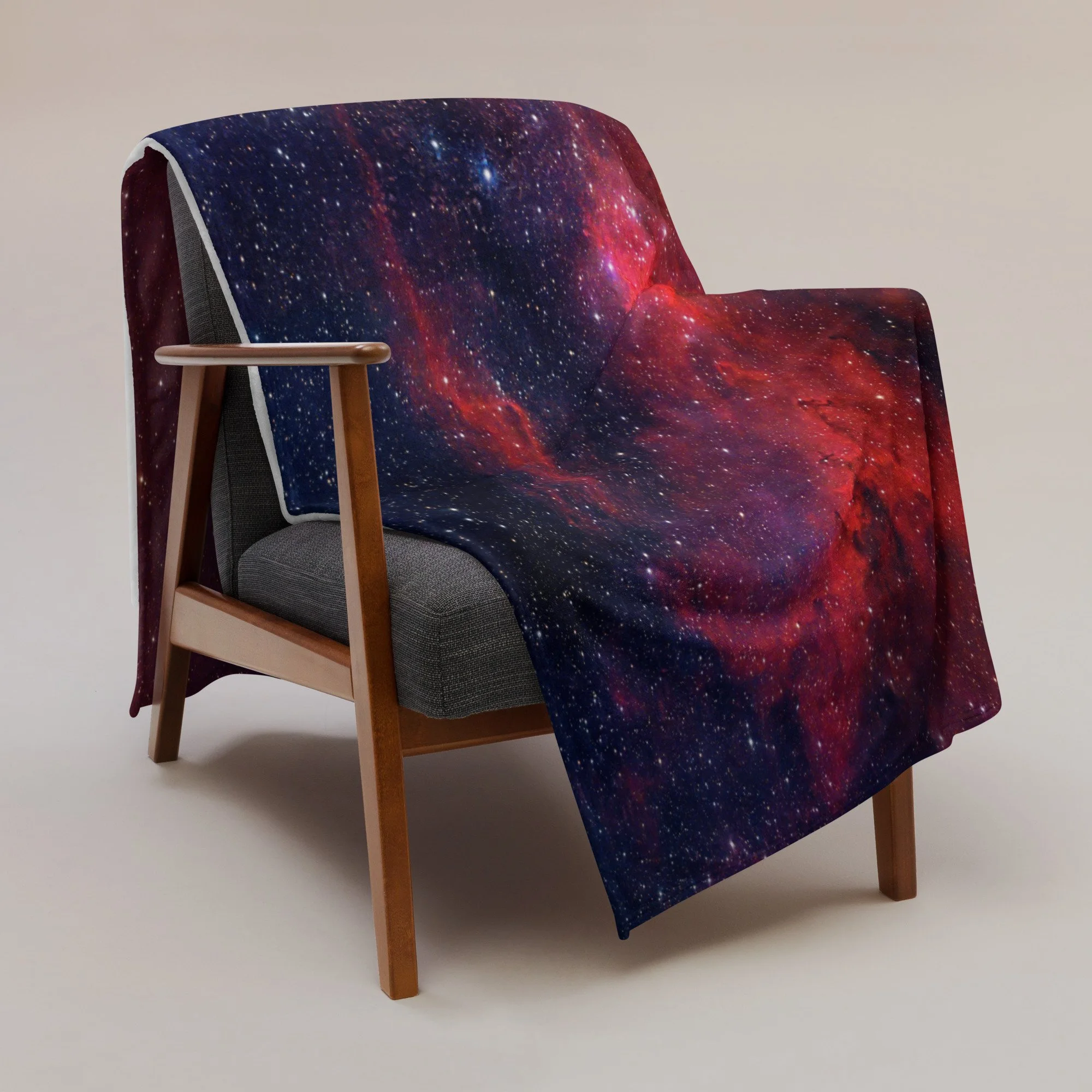 Heart Nebula printed on premium plush blanket — High Space Man
