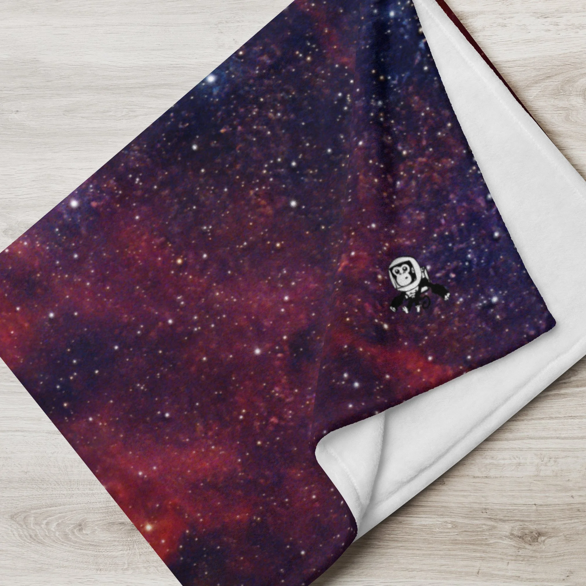 Heart Nebula printed on premium plush blanket — High Space Man